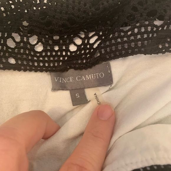 [Vince Camuto] Black Eyelet Knit Skirt - Size Small - Picture 3 of 4